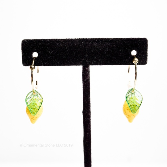 Fresh Lemon Dainty Hoops Fruit ORNAMENTAL STONE 02 - Picture 3 of 5